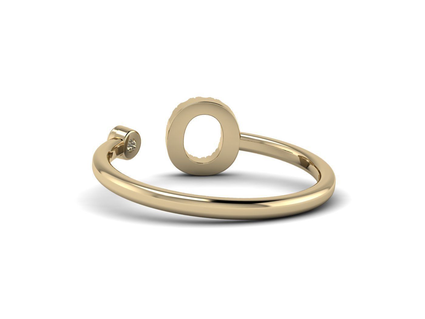 Alphabet Jewelry Rings 3D Model Collection_114