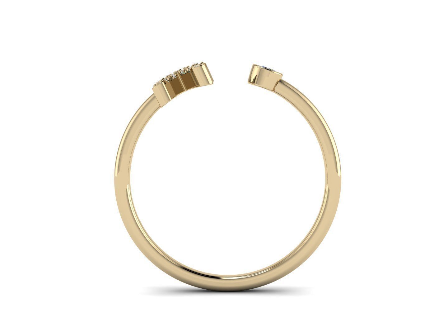 Alphabet Jewelry Rings 3D Model Collection_98