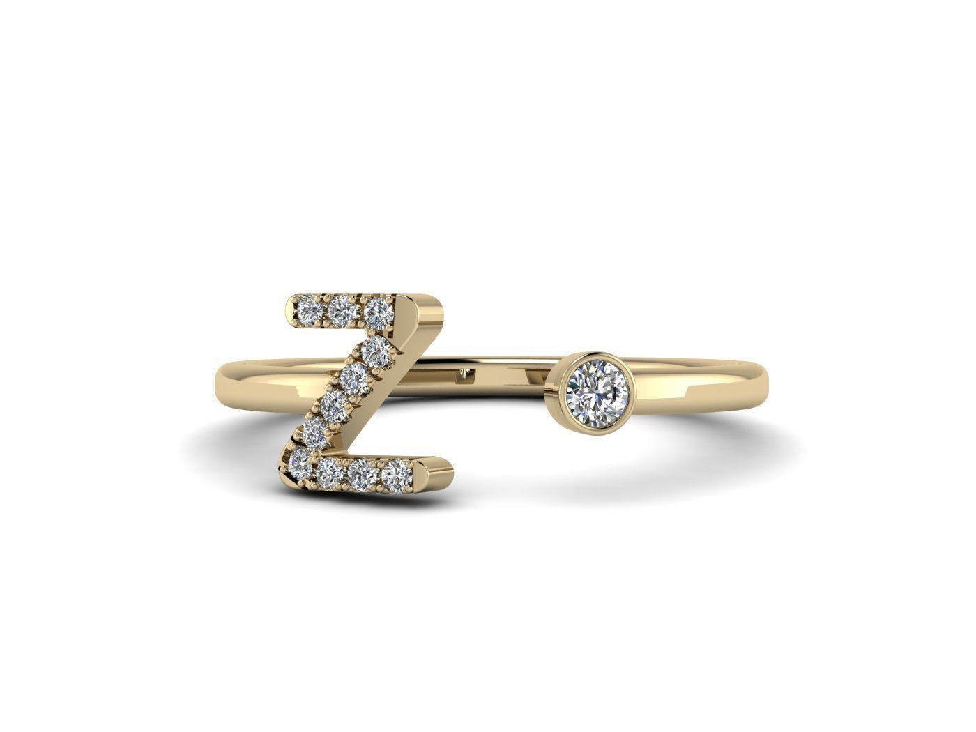 Alphabet Jewelry Rings 3D Model Collection_68