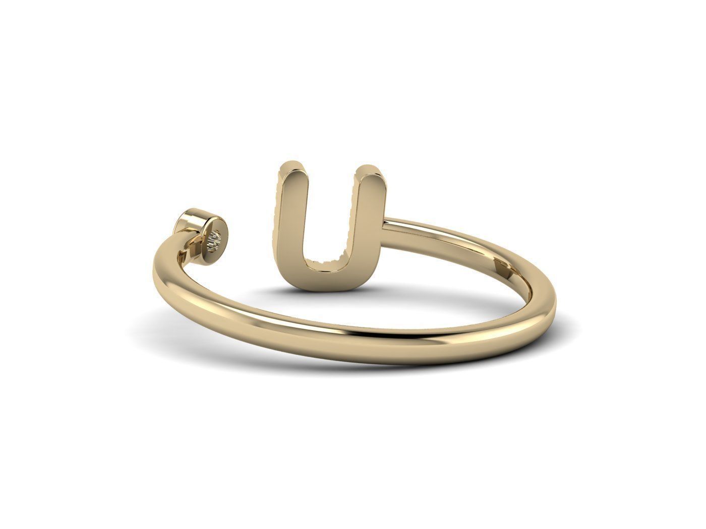 Alphabet Jewelry Rings 3D Model Collection_123