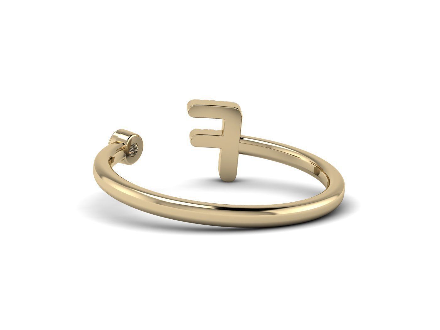 Alphabet Jewelry Rings 3D Model Collection_85