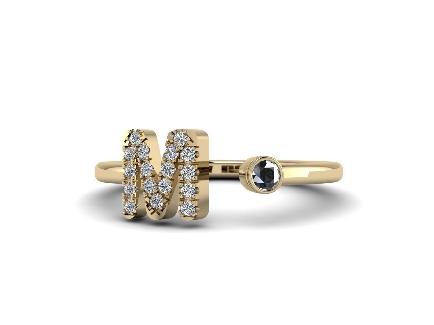 Alphabet Jewelry Rings 3D Model Collection_62