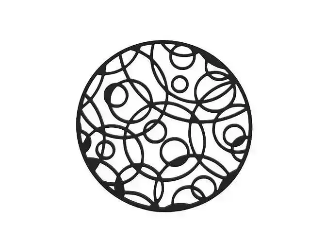 Coaster circle with swirls