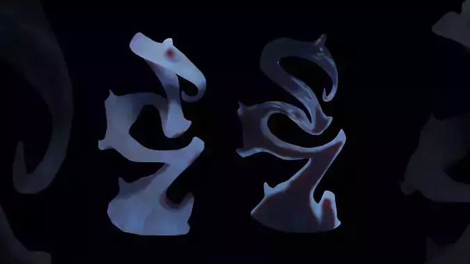 DARK TREE Low-poly 3D model
