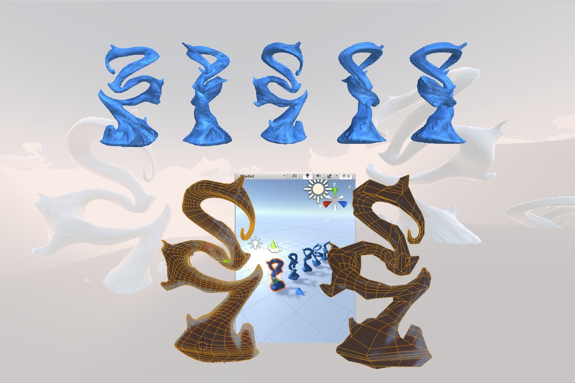 DARK TREE Low-poly 3D model_2