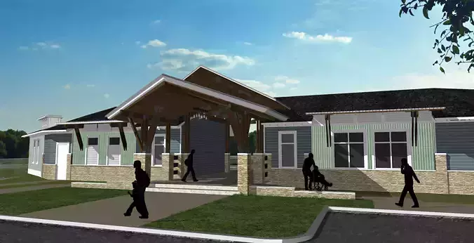 Club-house community center 3D model