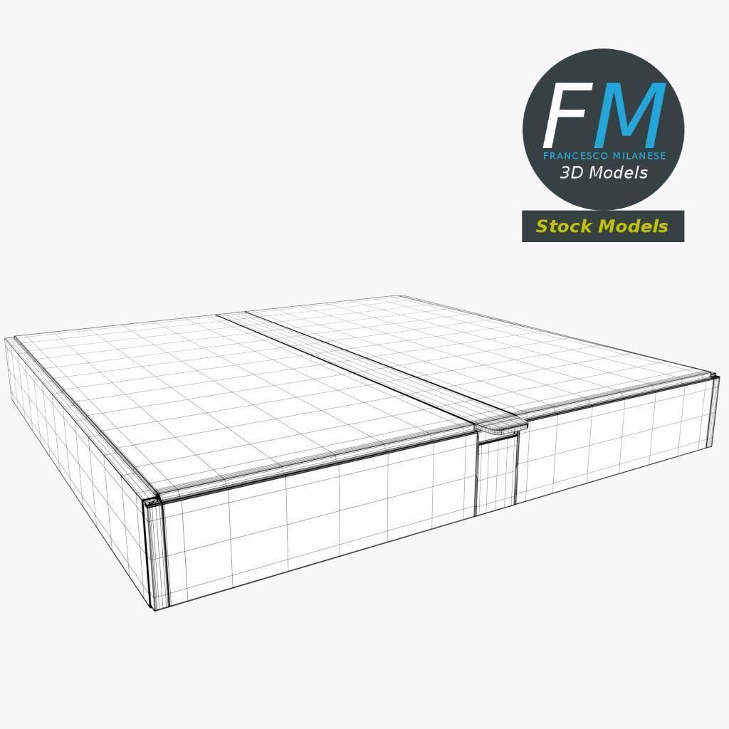 Closed pizza box 3D model_7