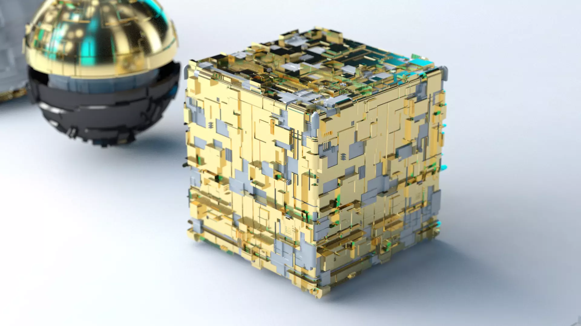 Sci-Fi Greebles Panel 3D model_0