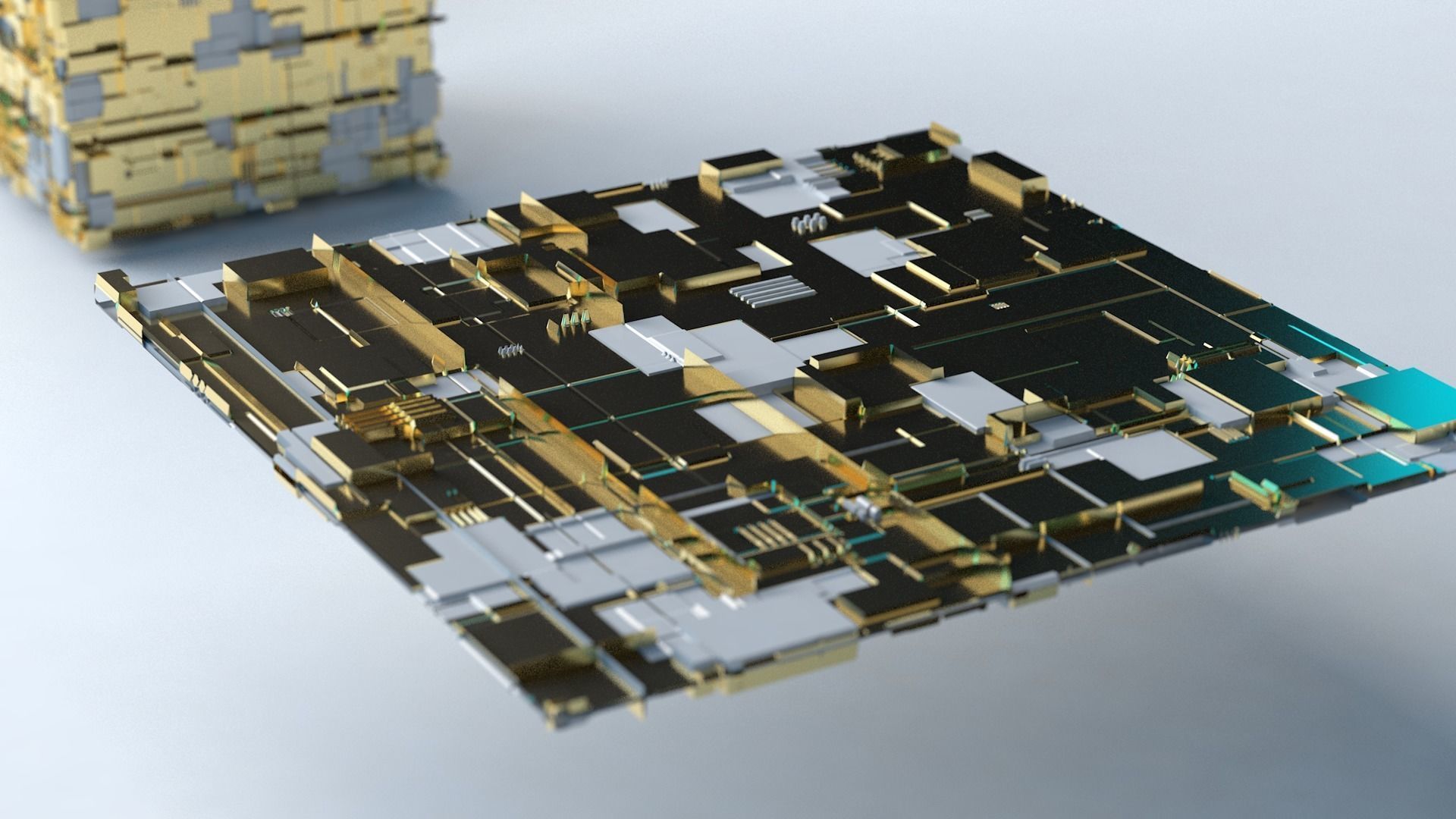 Sci-Fi Greebles Panel 3D model_4