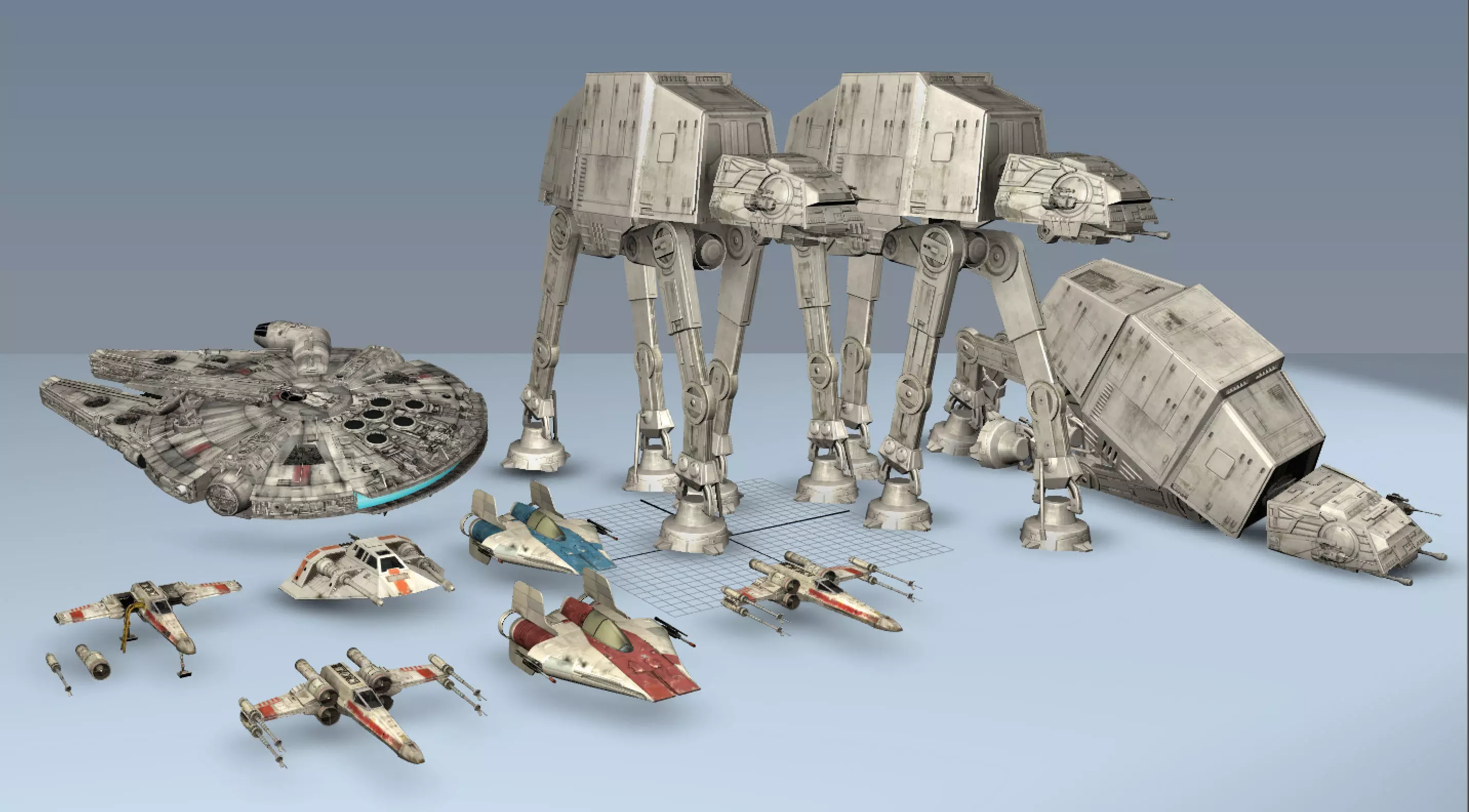 Ultimate Game Ready Star Wars Vehicles Collection Low-poly 3D model_0