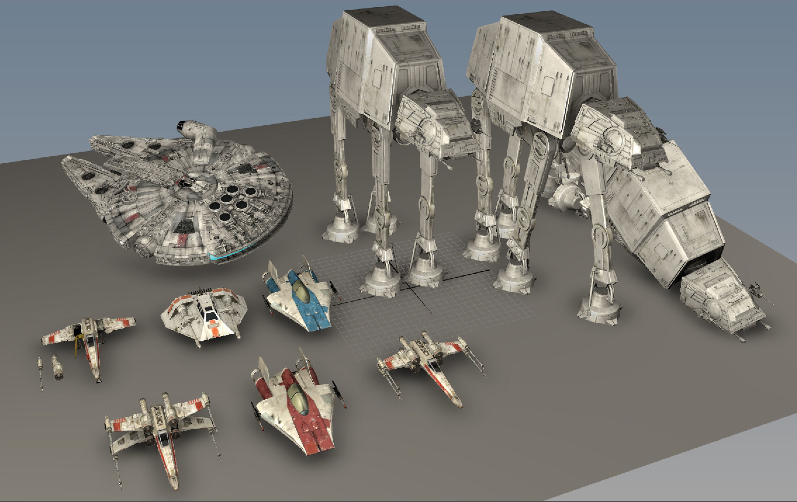 Ultimate Game Ready Star Wars Vehicles Collection Low-poly 3D model_3
