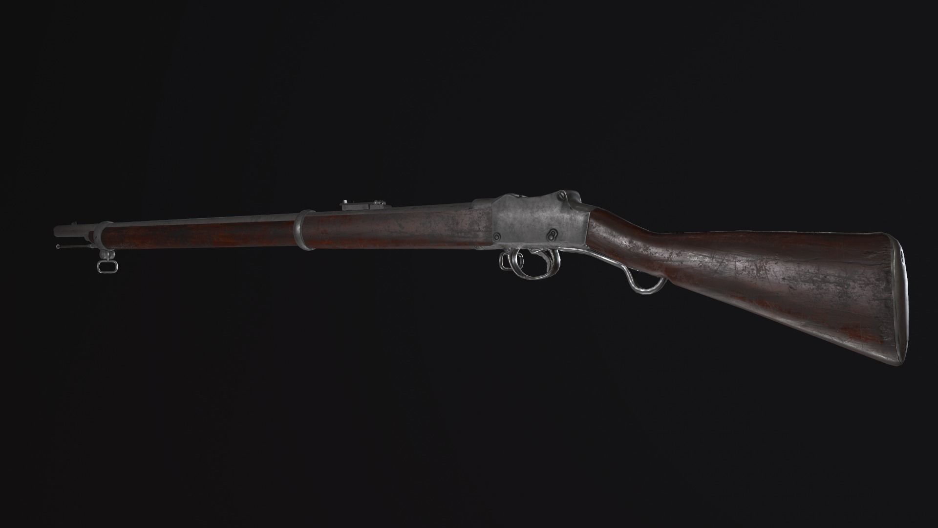 Enfield Martini Henry Rifle Game Ready Model Low-poly 3D model_5