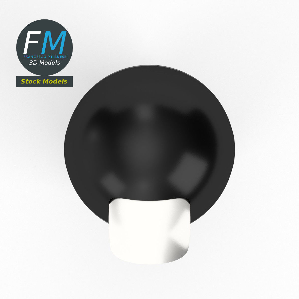 Round top trash bin 3D model_6