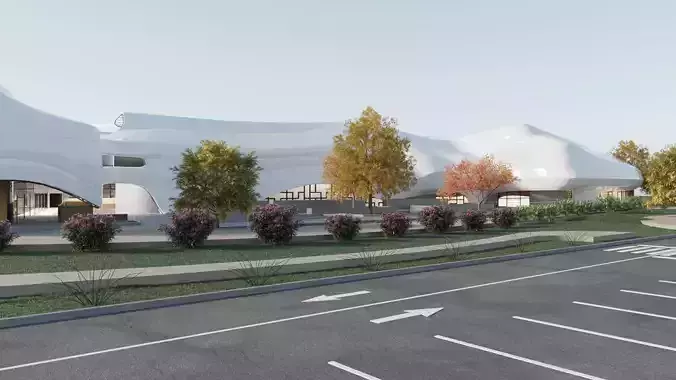 Bus station 3D model