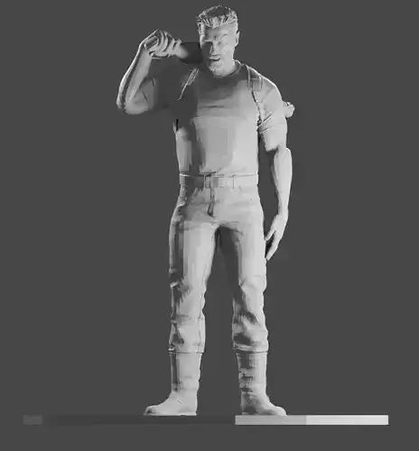 TERMINATOR 2 3d Print Model man with tie