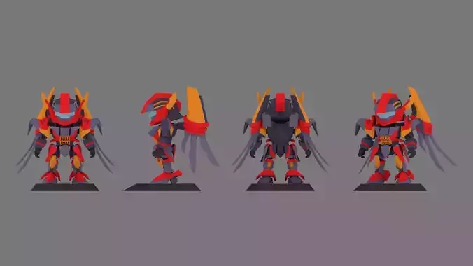 Super Mecha 18 - Jardean of Code Name M444R - 3D Print Ready