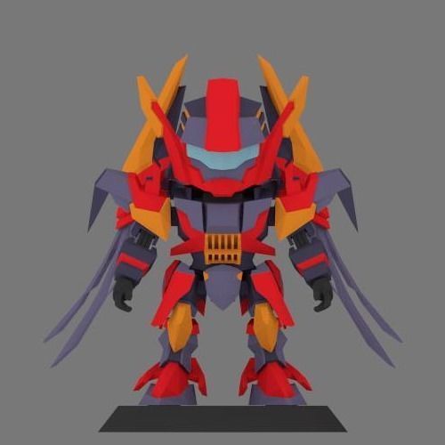 Super Mecha 18 - Jardean of Code Name M444R - 3D Print Ready 3D print model_2