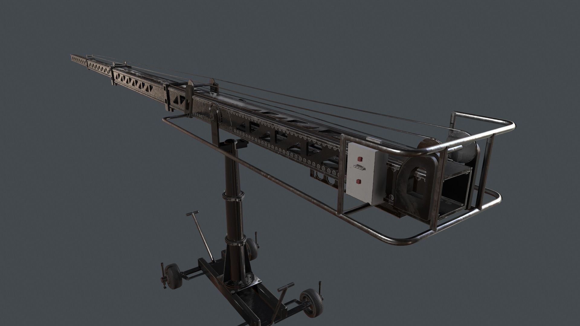 Techno Crane 50 Low-poly 3D model_3