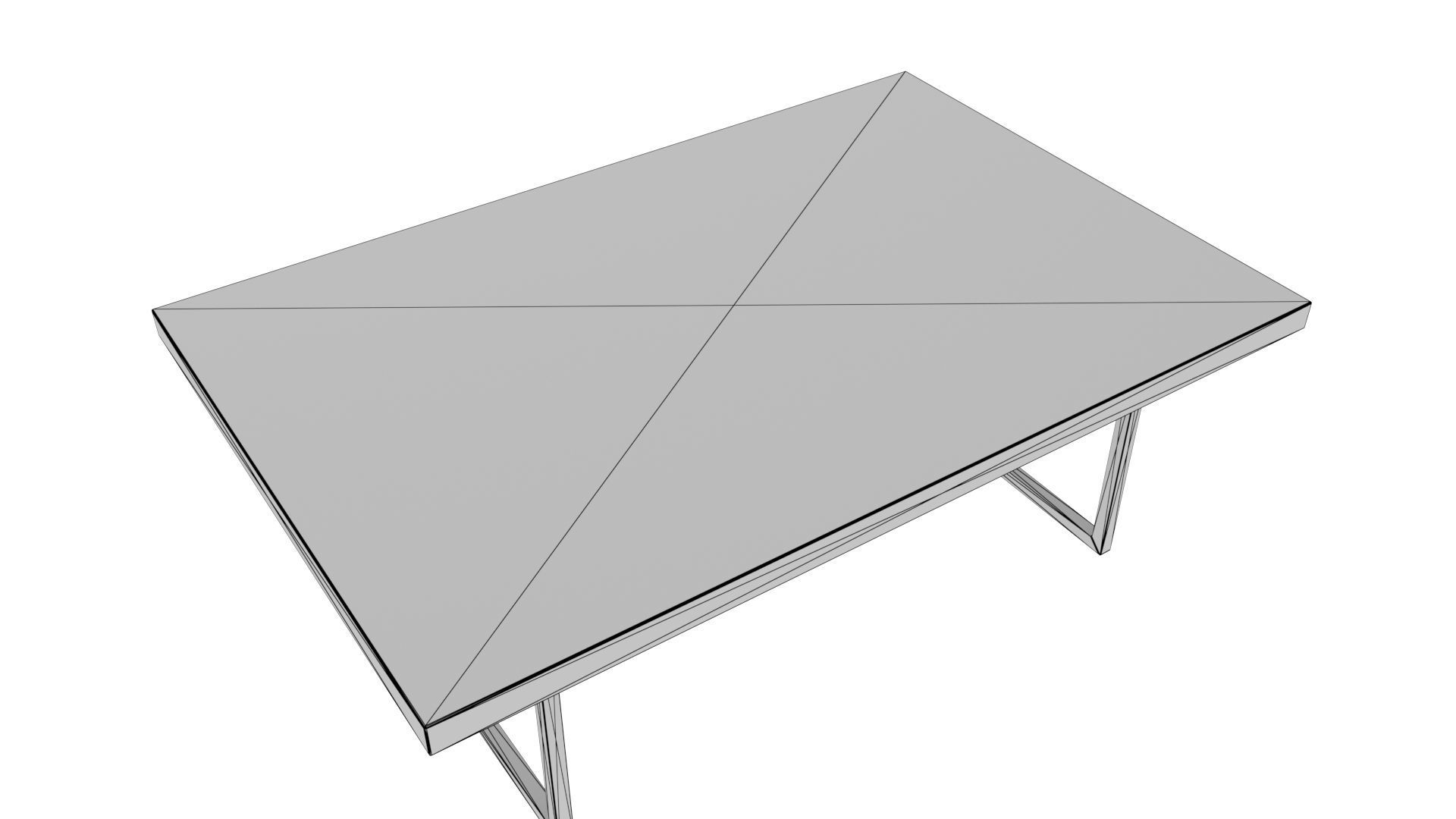  Coffee Table Low-poly 3D model_4