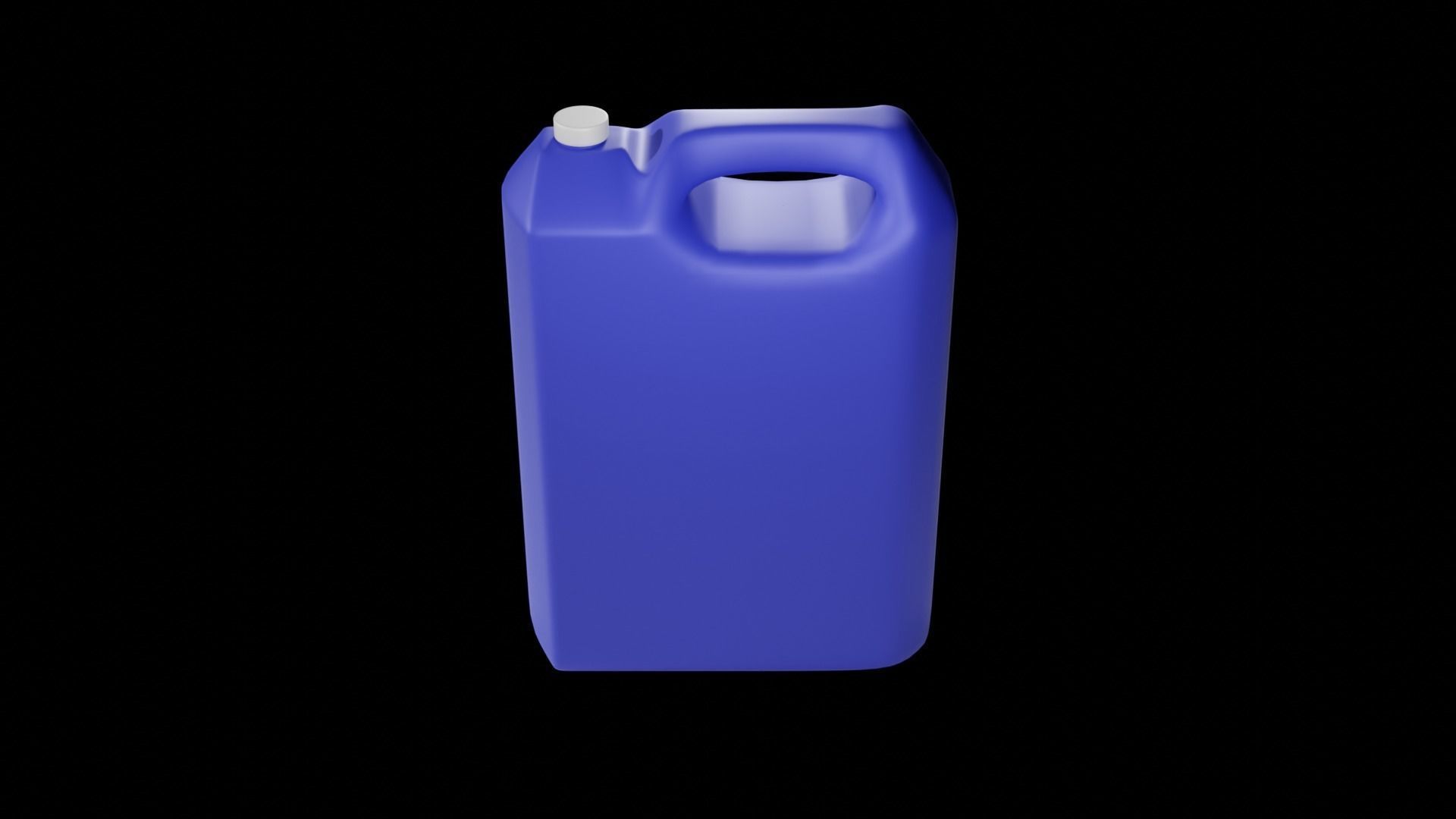 Plastic Liquid Container Low-poly 3D model_11