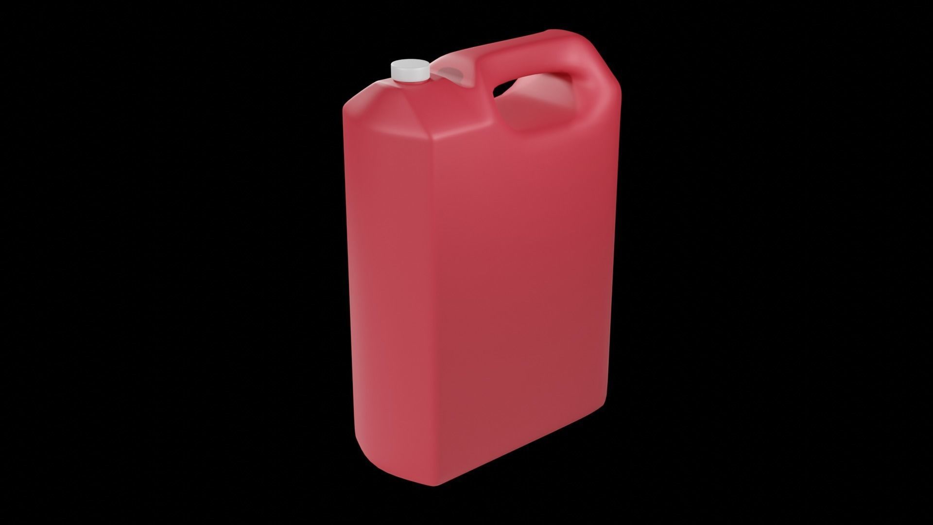 Plastic Liquid Container Low-poly 3D model_4