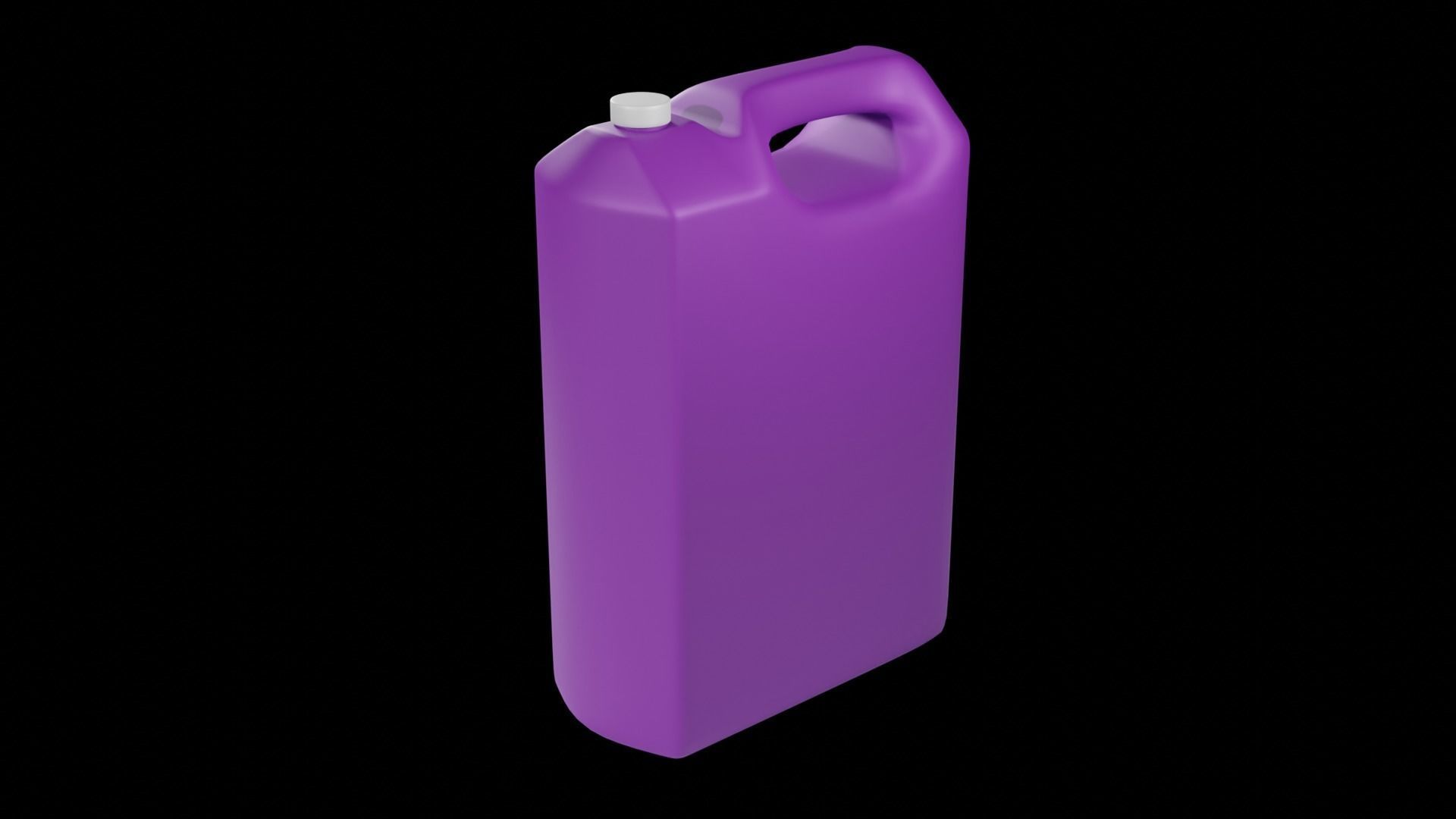 Plastic Liquid Container Low-poly 3D model_7