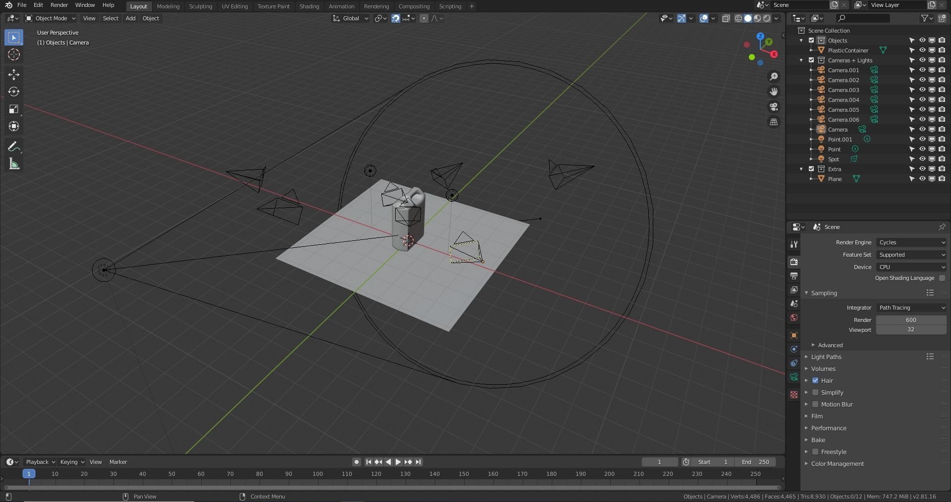 Plastic Liquid Container Low-poly 3D model_22