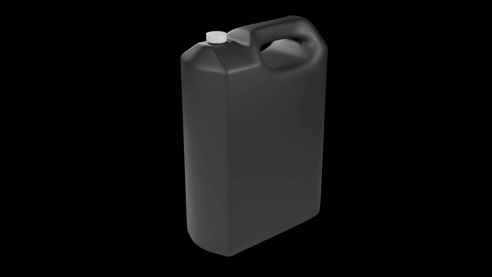 Plastic Liquid Container Low-poly 3D model_8