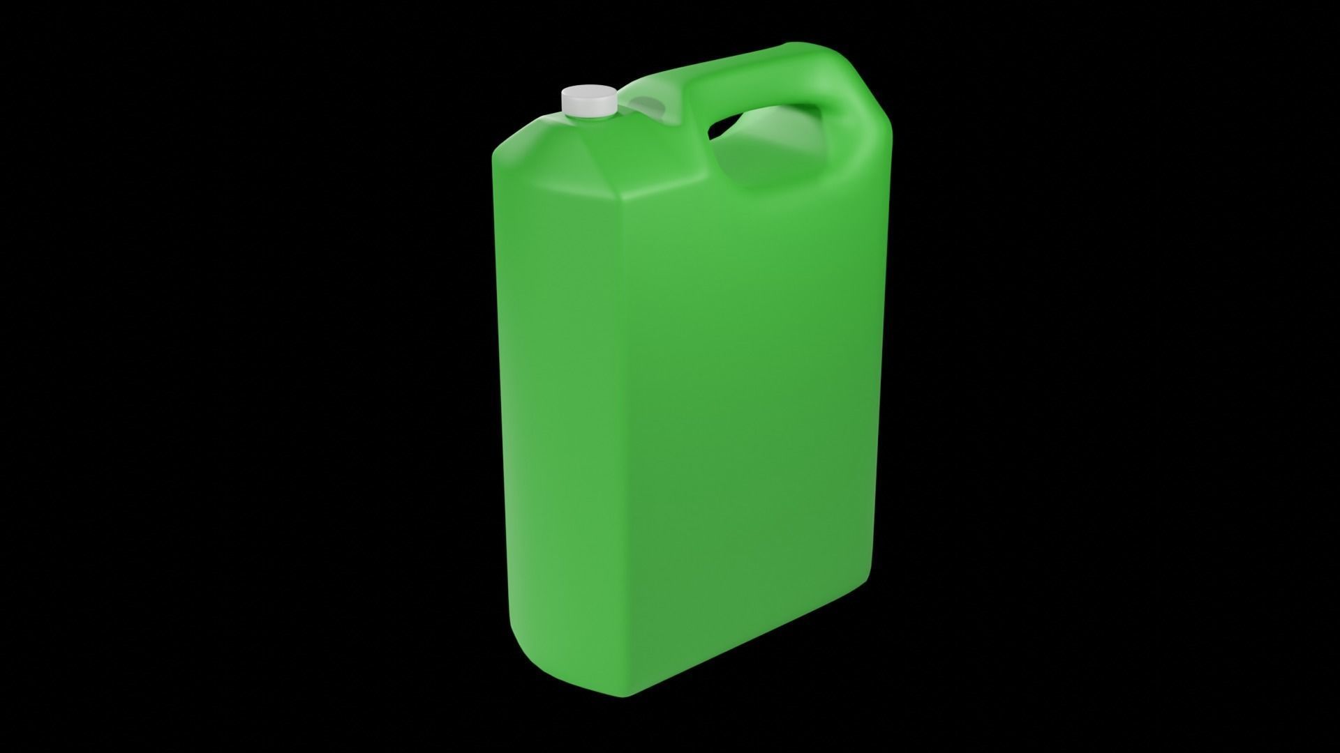 Plastic Liquid Container Low-poly 3D model_3