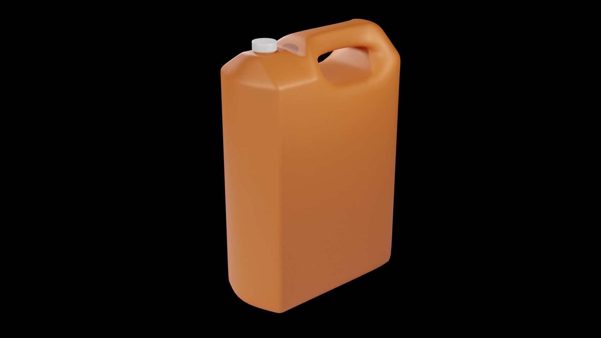 Plastic Liquid Container Low-poly 3D model_6