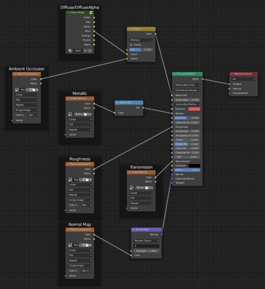 Plastic Liquid Container Low-poly 3D model_21