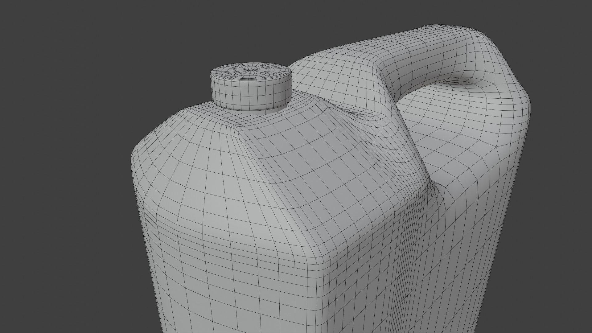 Plastic Liquid Container Low-poly 3D model_17