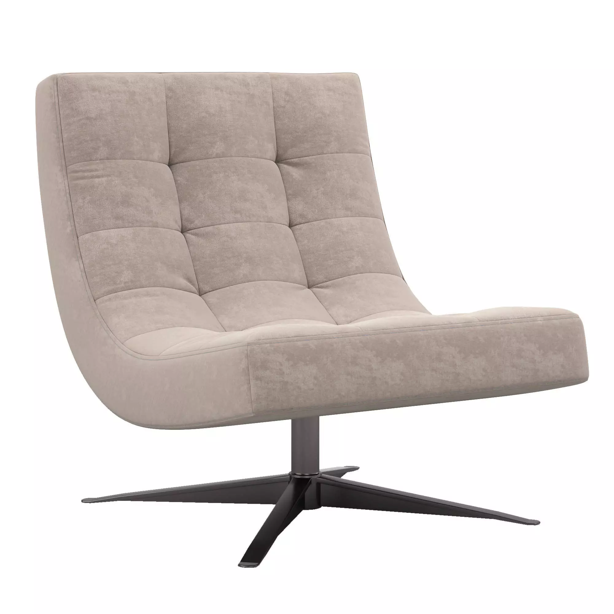 Rh Carlton Leather Swivel Chair Low-poly 3D model