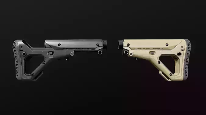 Magpul UBR AR15 Collapsible Buttstock Low-poly 3D model