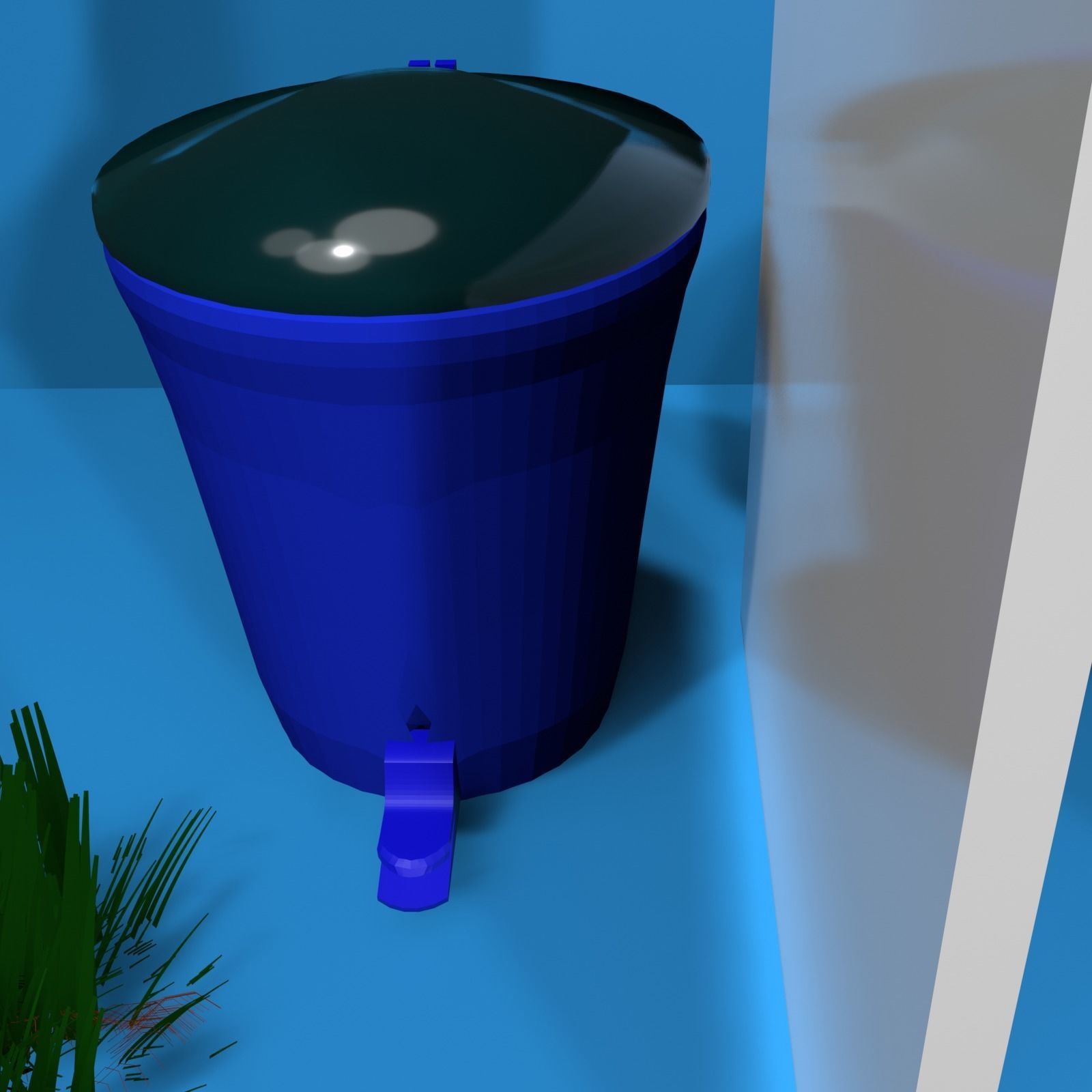 Bathroom sink with mirror on wall 3D model_12