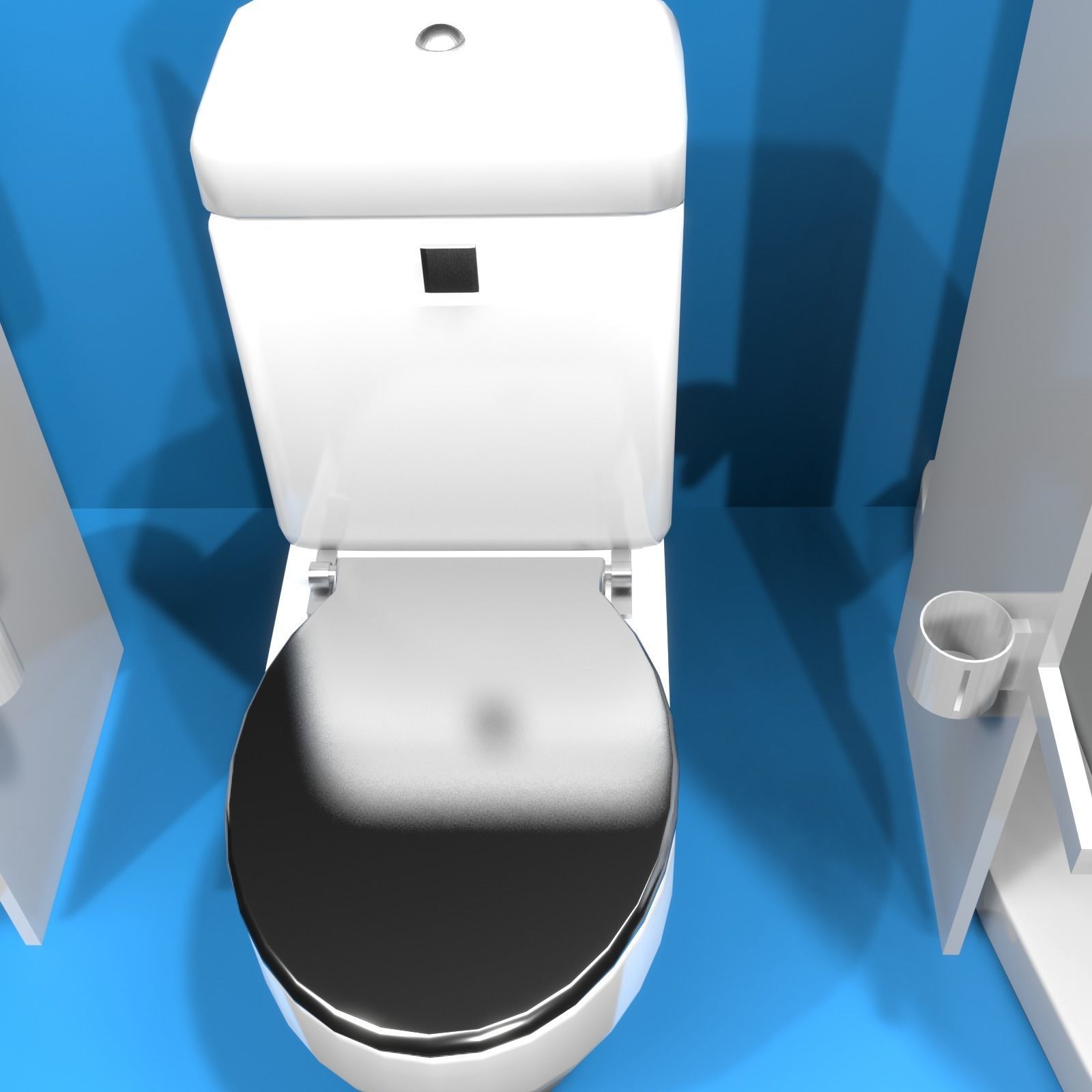 Bathroom sink with mirror on wall 3D model_4