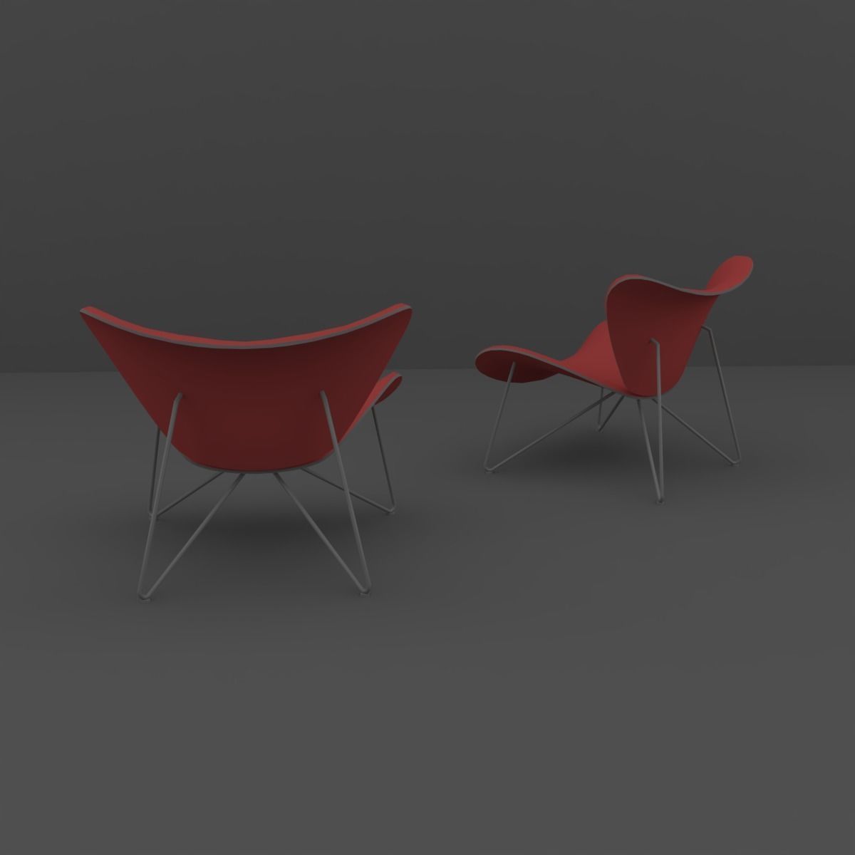 Chair lounge 3D model_4