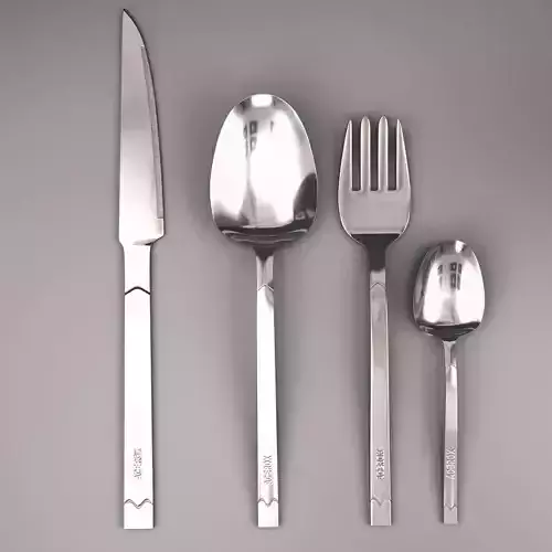 Cutlery set of stainless steel