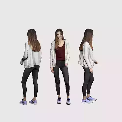 woman in three different poses