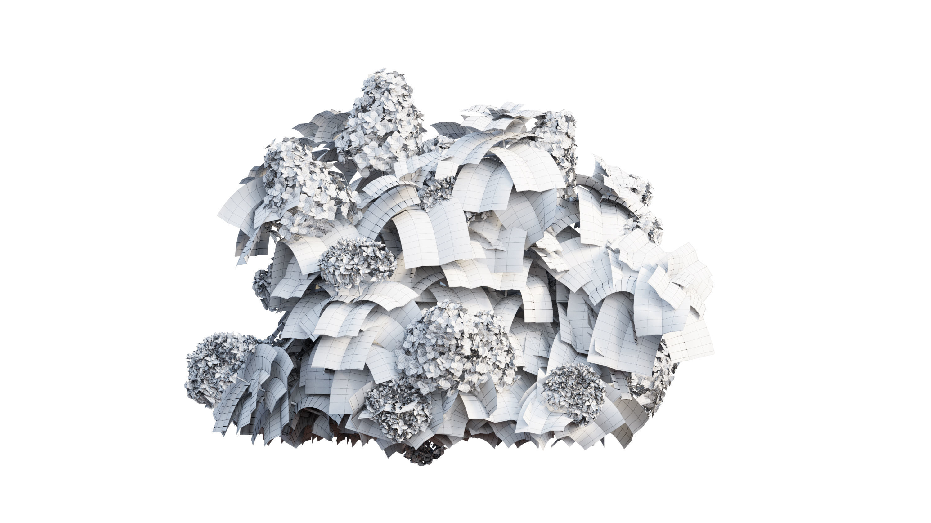 Plants Hydrangea set 11  3D model_36