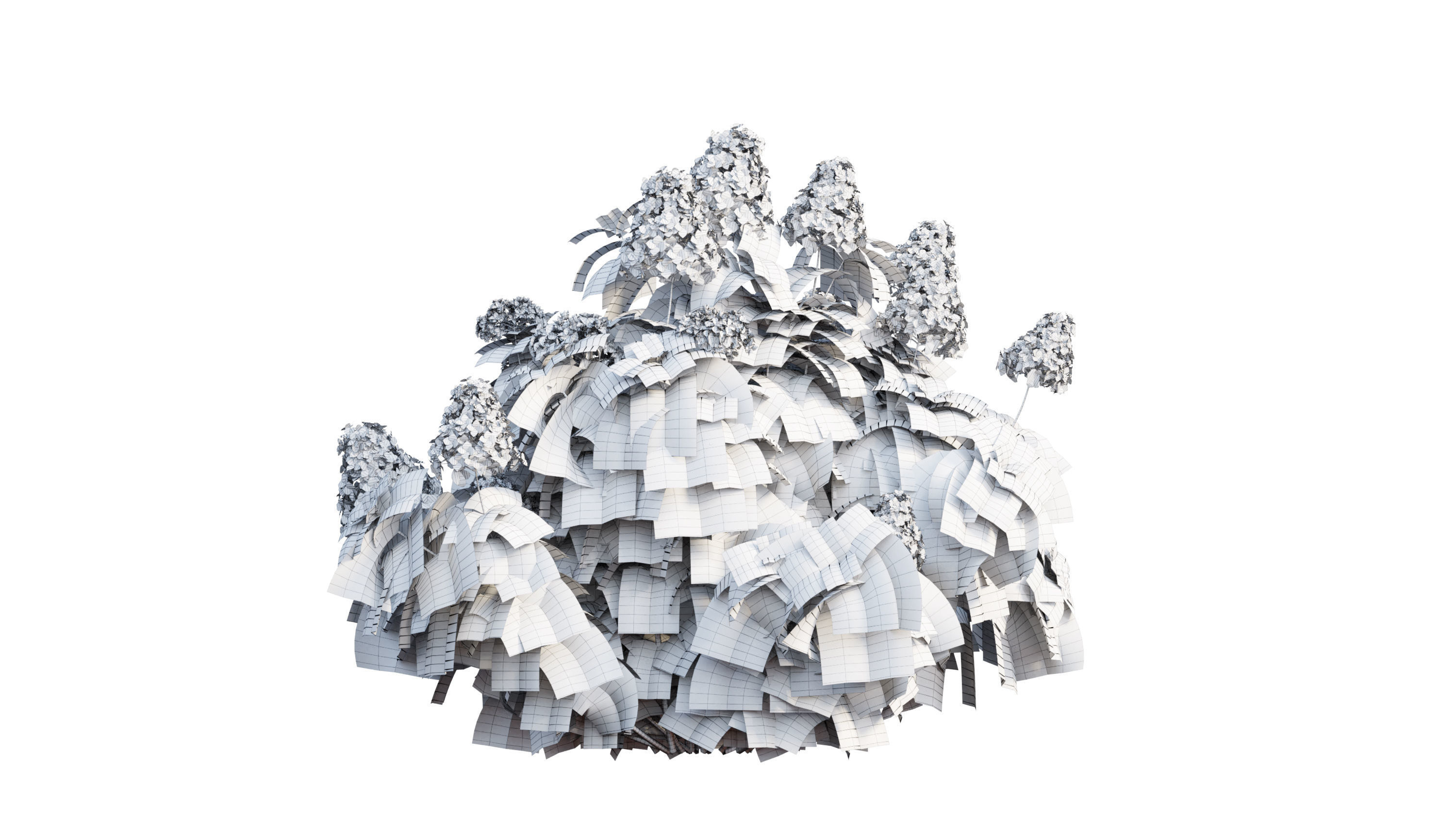 Plants Hydrangea set 11  3D model_38