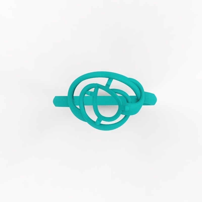 Women Ring with gem pear 3dm 3D print model 3D print model_21