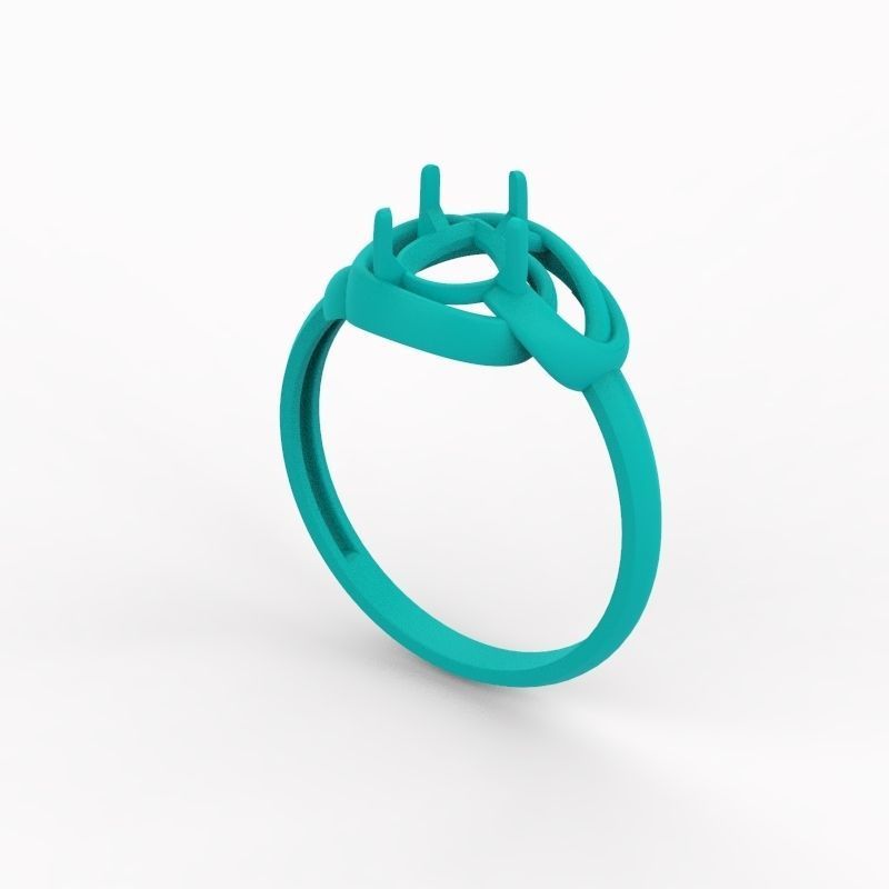 Women Ring with gem pear 3dm 3D print model 3D print model_20