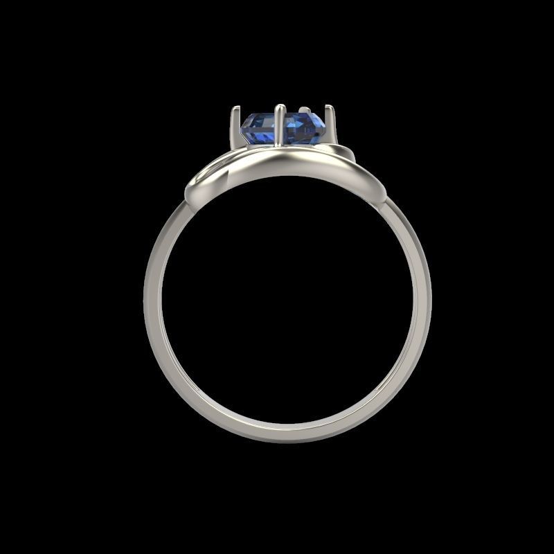 Women Ring with gem pear 3dm 3D print model 3D print model_9