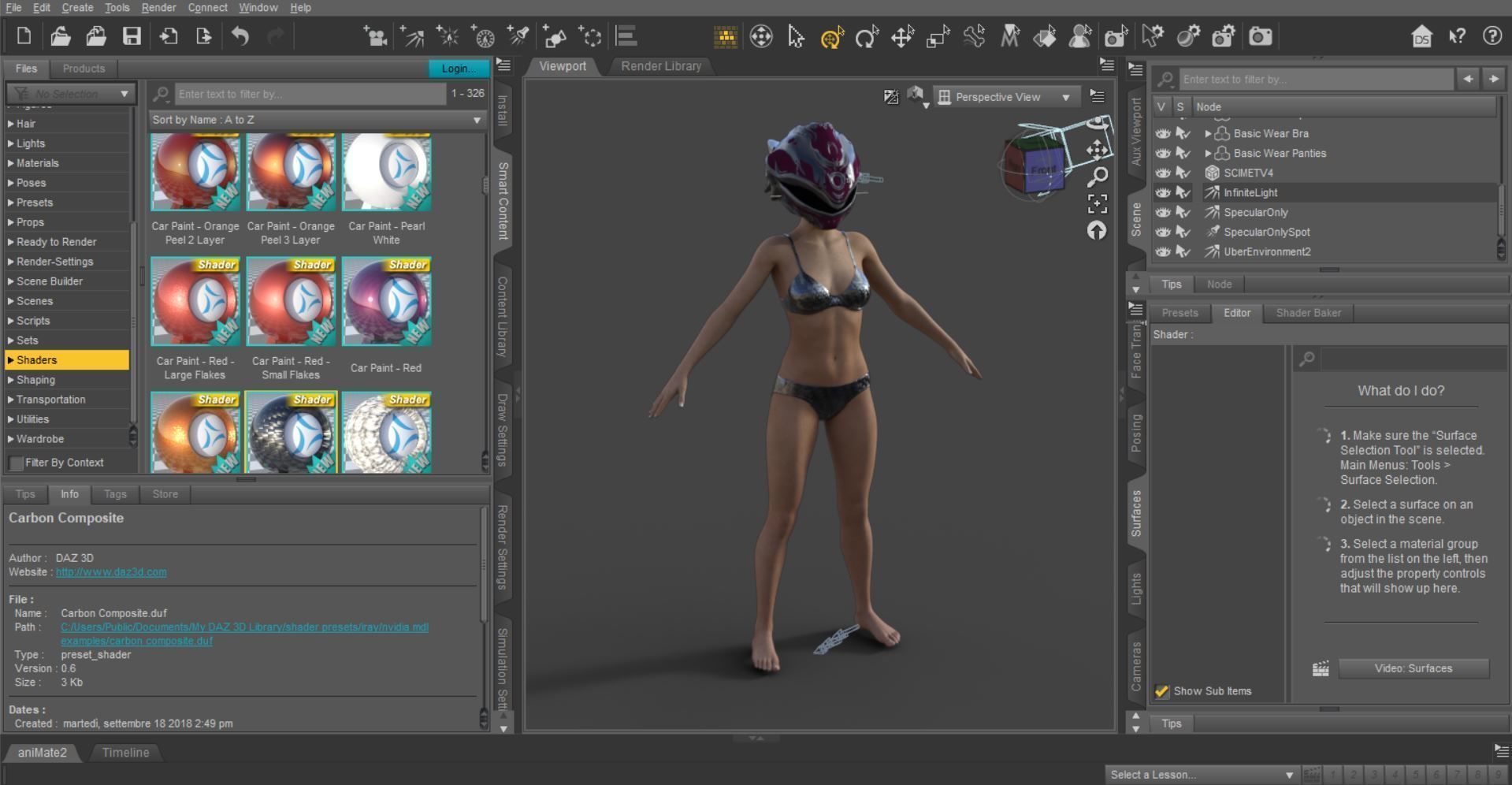 red modern sci-fi helmet SciMet  Low-poly 3D model_6