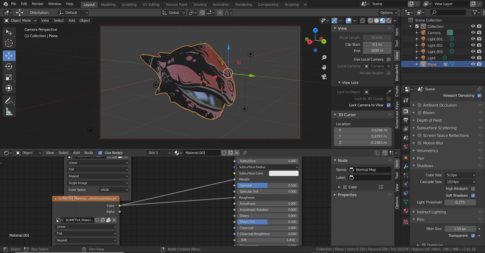 red modern sci-fi helmet SciMet  Low-poly 3D model_5