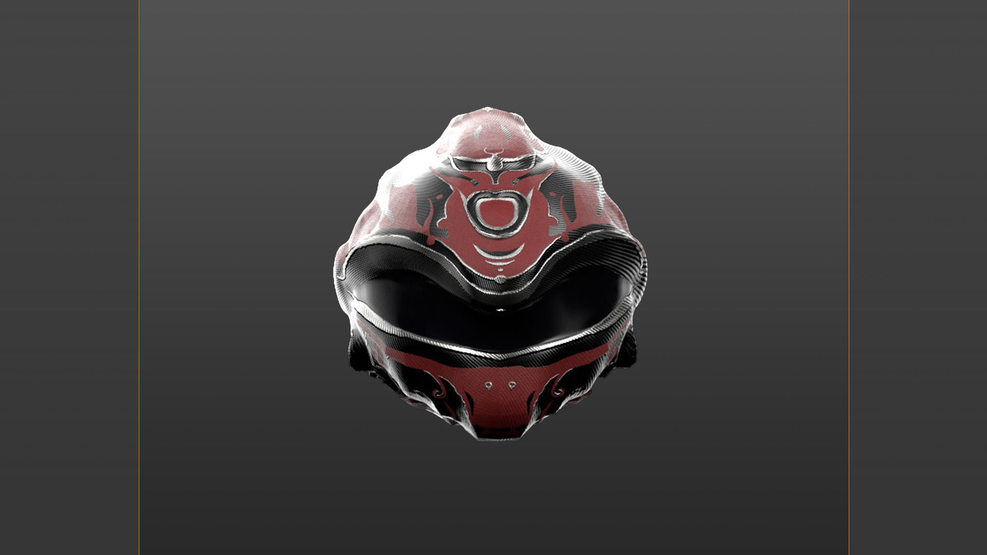 red modern sci-fi helmet SciMet  Low-poly 3D model_11