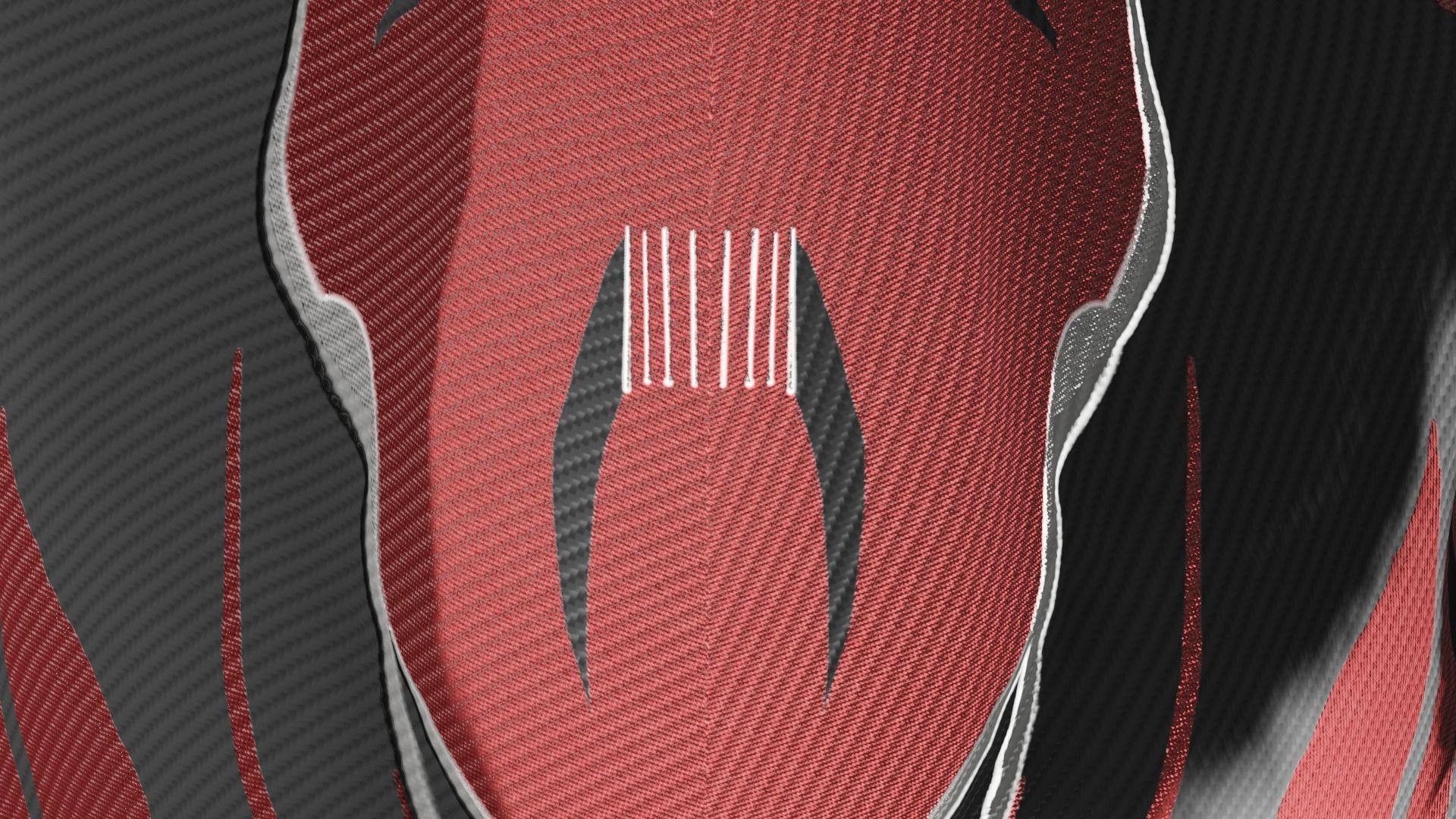 red modern sci-fi helmet SciMet  Low-poly 3D model_1