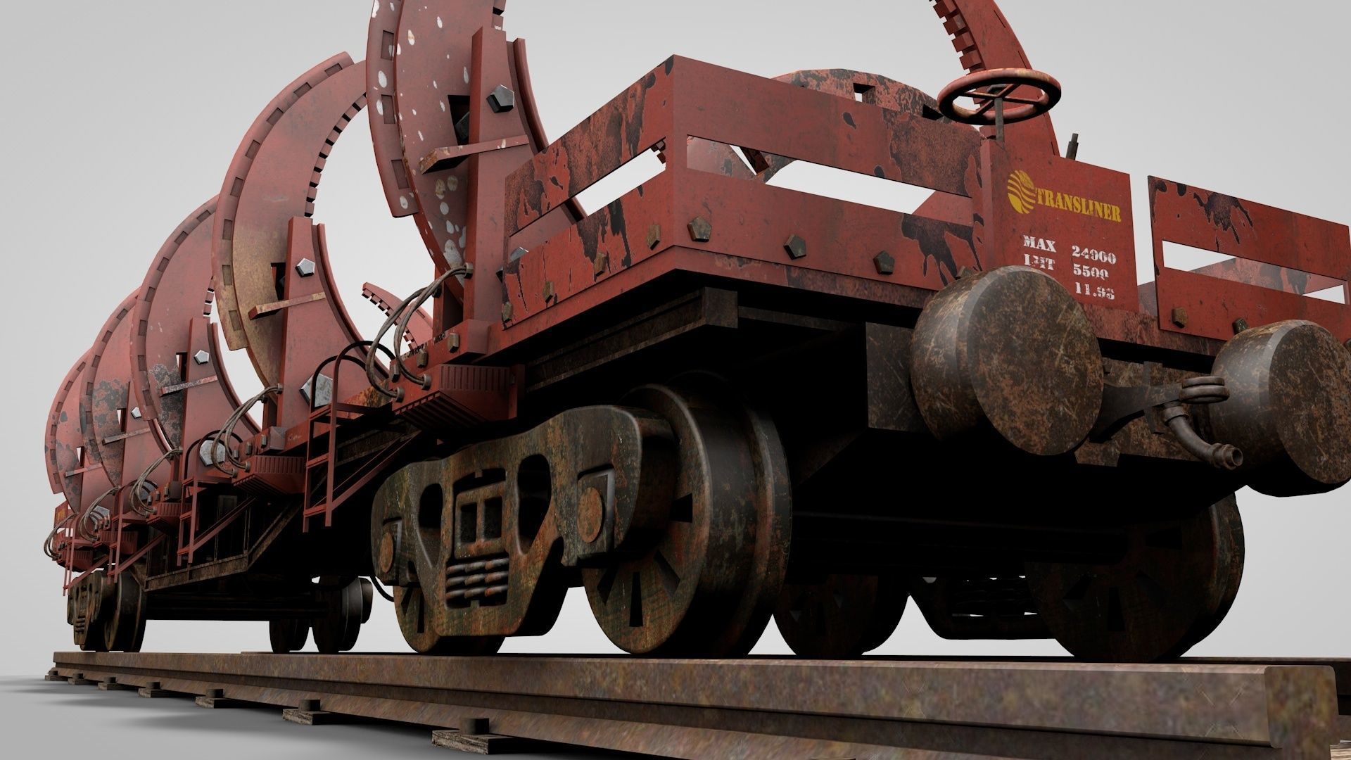 Custom Loads Cargo Wagon 3D model_4