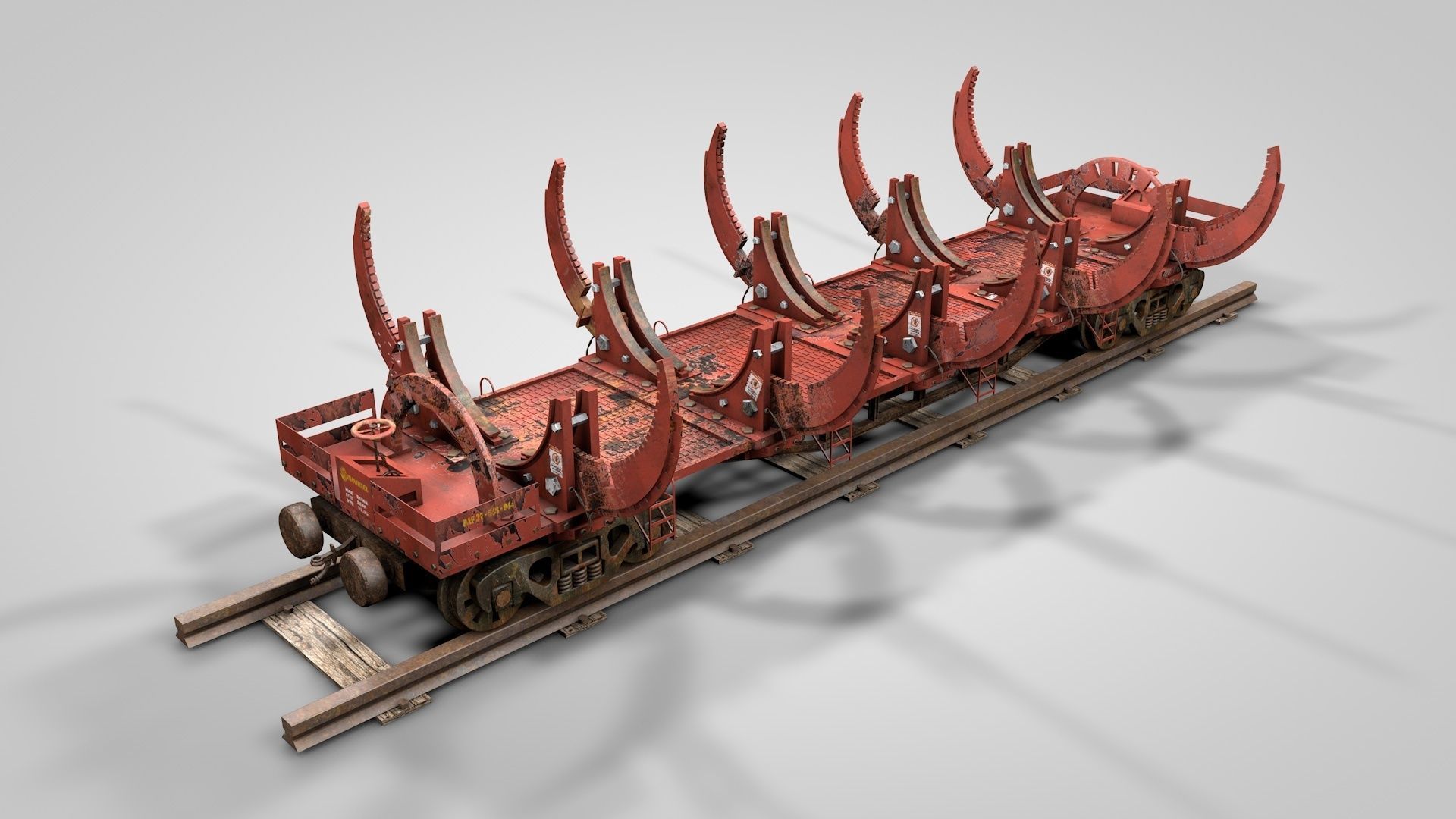 Custom Loads Cargo Wagon 3D model_1